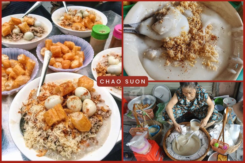 Chao suon (Rib porridge) in Hanoi, Vietnam